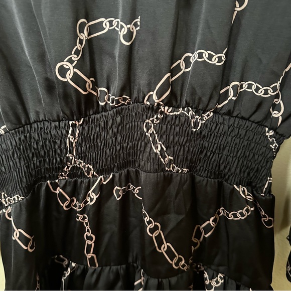 ZARA black chain print mini dress Small - Picture 2 of 7